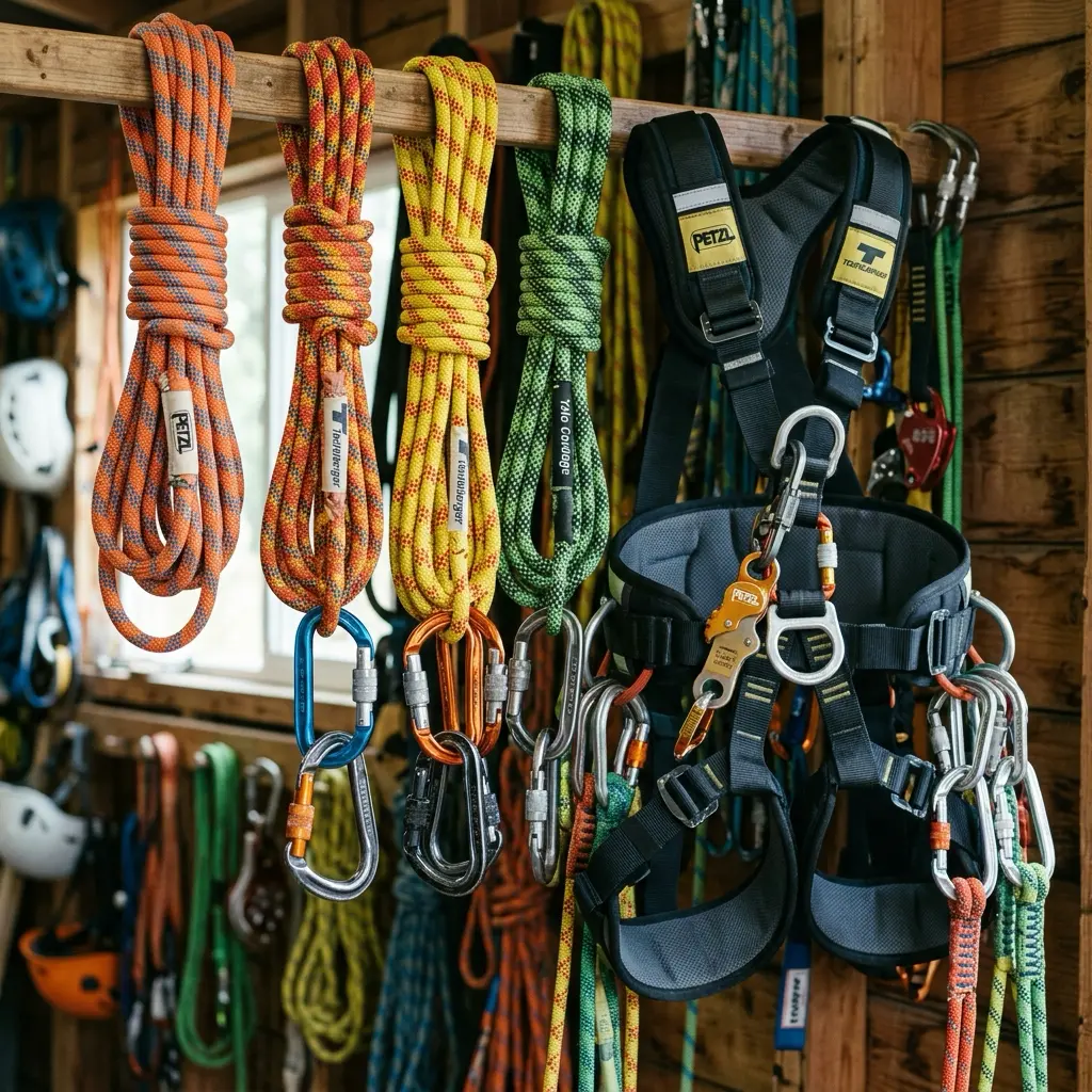 Detailaufnahme von Baumpflege-Ausrüstung